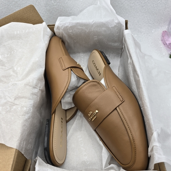 Coach Samie Classic Slide Leather Slip-on Casual Neutral Women's sz 10 - Picture 10 of 12